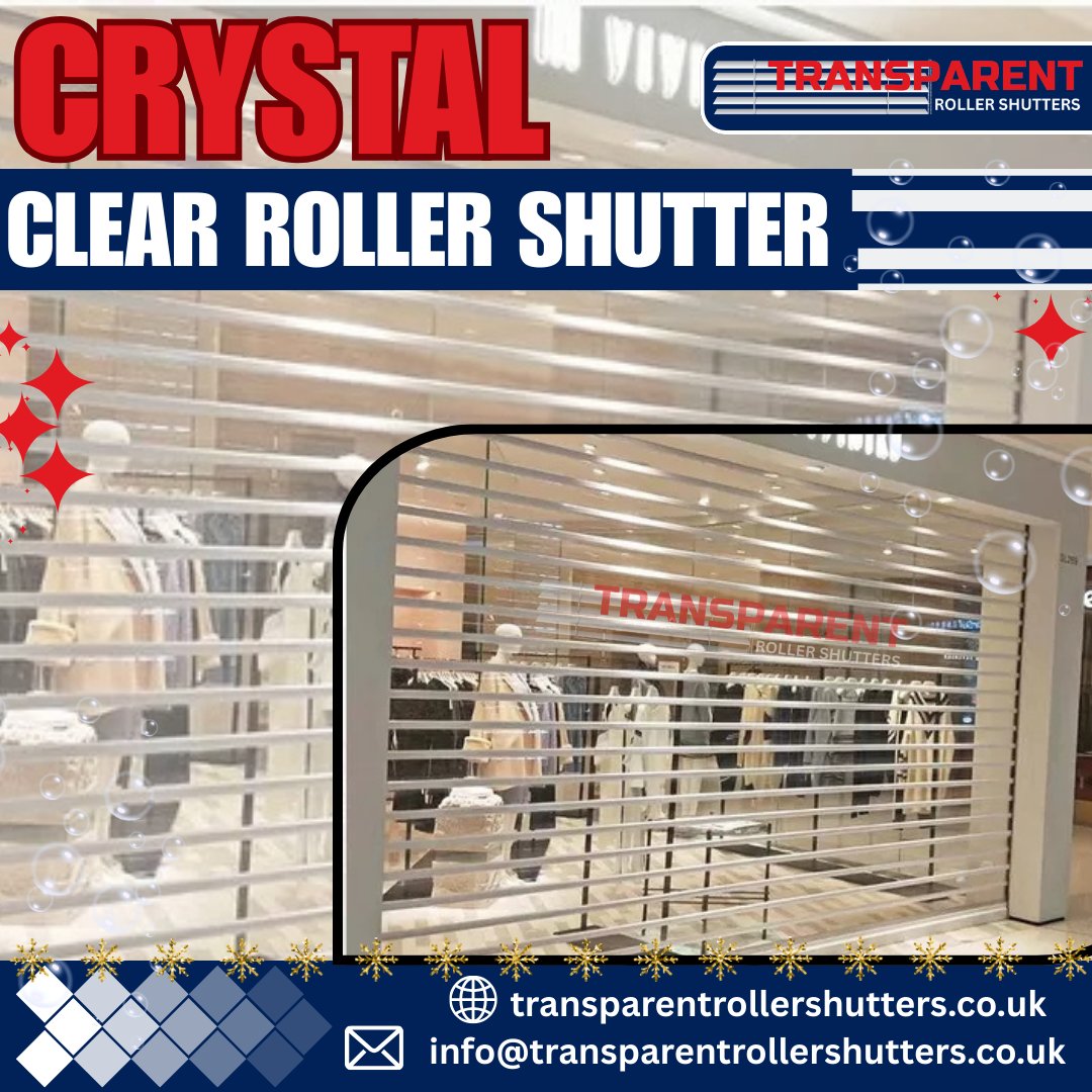 Transparent073's tweet image. 👉Crystal Clear Roller Shutter delivers transparent strength &amp;amp; modern style for storefronts &amp;amp; showrooms ensuring visibility durability &amp;amp; smooth operation for daily business needs!
#CommercialSolutions #StorefrontDesign #RetailUpgrade #clearview
👉Website: transparentrollershutters.co.uk/crystal-clear-…