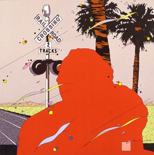 原画『RAILROAD CROSSING』(1983) #鈴木英人 #イラストレーション
