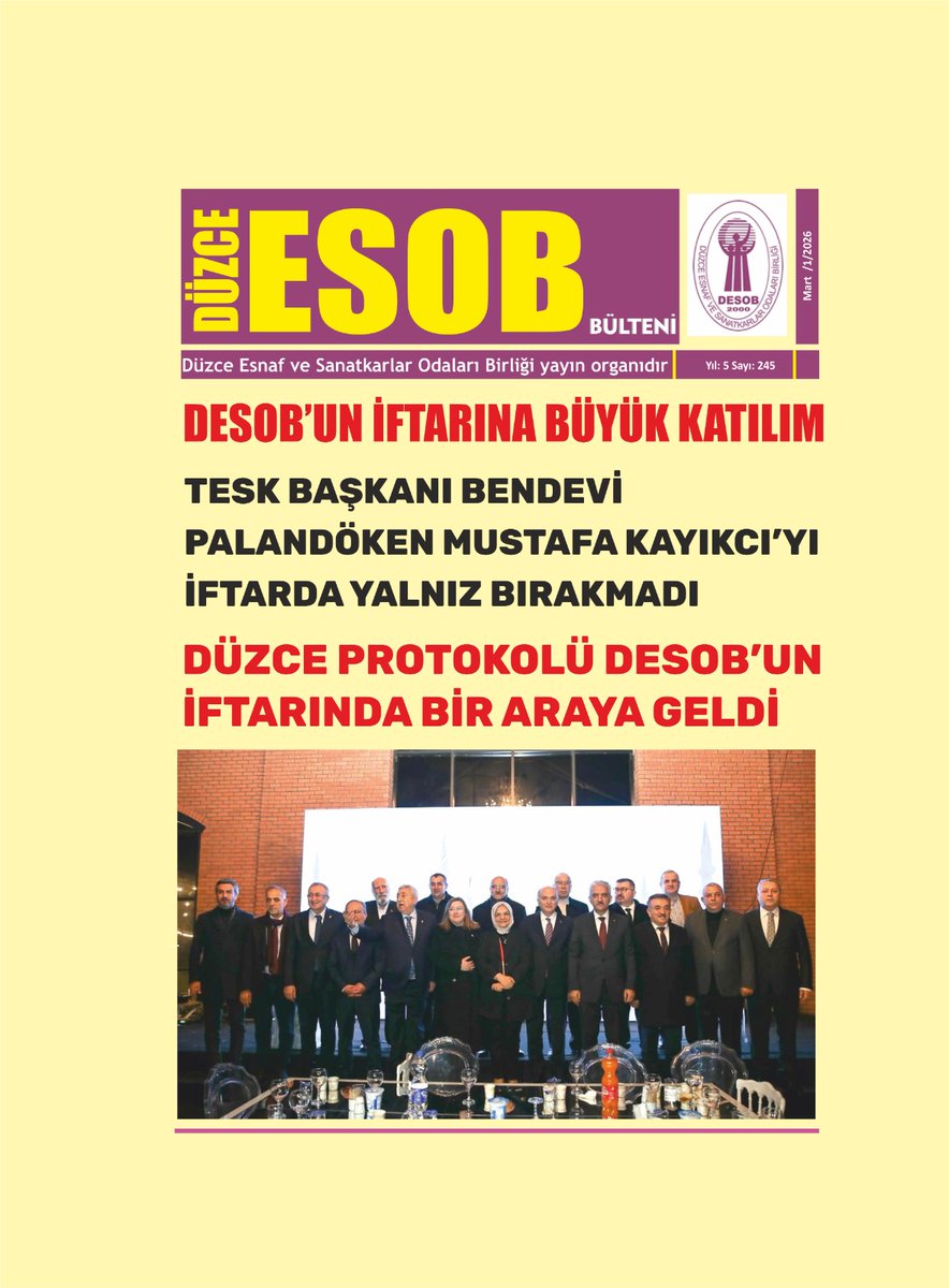 Düzce Esnaf ve Sanatkarlar Odaları Birliği tweet media