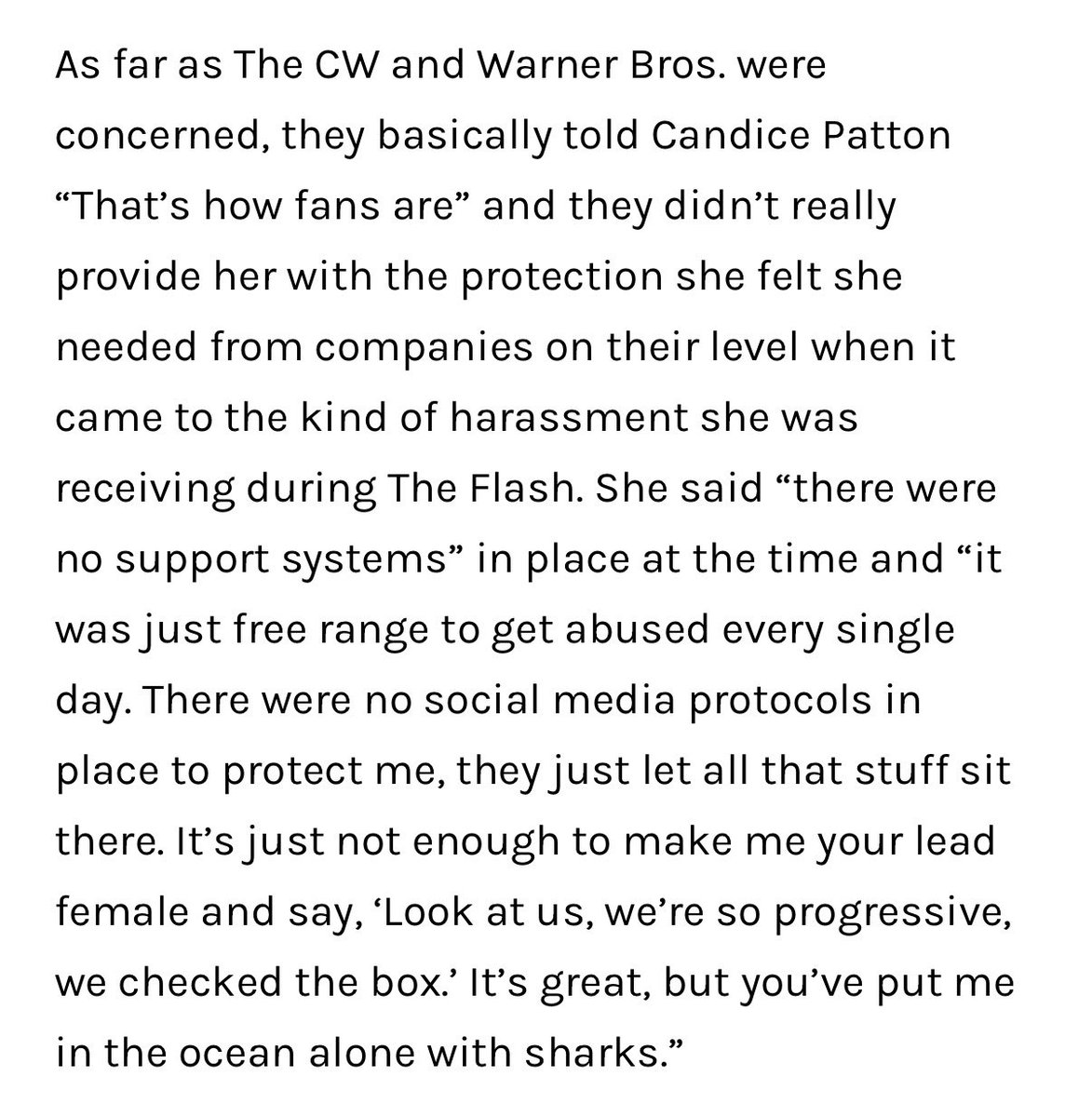 “‘Look at us, we’re so progressive, we checked the box.’ It’s great, but you’ve put me in the ocean alone with sharks.”