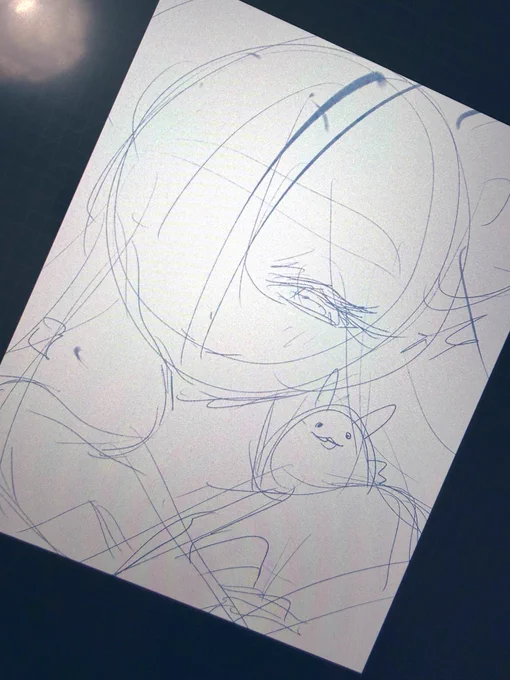超かぐや姫のやっちょ描きたくてラフ描いたけどもう既に可愛くてやばい