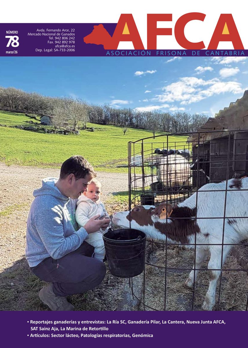afca_es's tweet photo. ¡Ya podéis ver en nuestra web la revista completa de marzo!
Esperamos que os guste.
https://t.co/gfsNeHo2E5
#AFCA #vacas #leche #frisona #Cantabria https://t.co/wxJ7i616SC