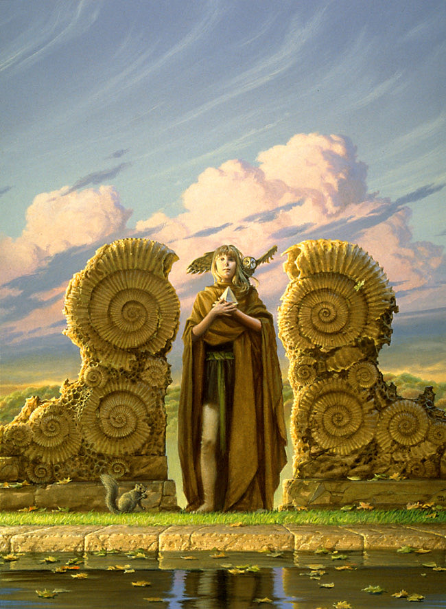 Good morning and happy Monday!🌹

Whelan did a series on the virtues.  This one is prudence.

"Prudence" (1996)
by Michael Whelan
#FantasyArt
#virtues