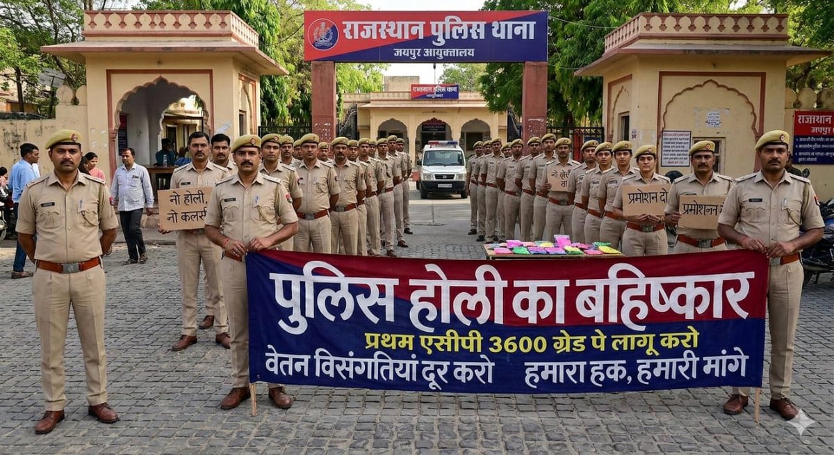 shivraj6634191's tweet photo. रोज़ के मात्र ₹5 बढ़ाकर जो महान उपकार किया गया है, उसके लिए कोटि-कोटि धन्यवाद।मंहगाई के इस दौर में यह “ऐतिहासिक बढ़ोतरी सचमुच पुलिस बल का भाग्य बदल देगी।
₹5 प्रतिदिन की यह सौगात पुलिस जीवन भर नहीं भूलेगी
#पुलिस_होली_बहिष्कार
@RajCMO @JaikyYadav16 @DrKirodilalBJP @zeerajasthan_ https://t.co/PyBTJB8RiZ