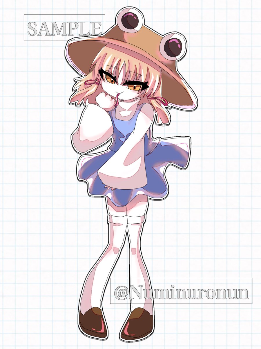 ステッカー調の諏訪子🐸 #東方Project #洩矢諏訪子