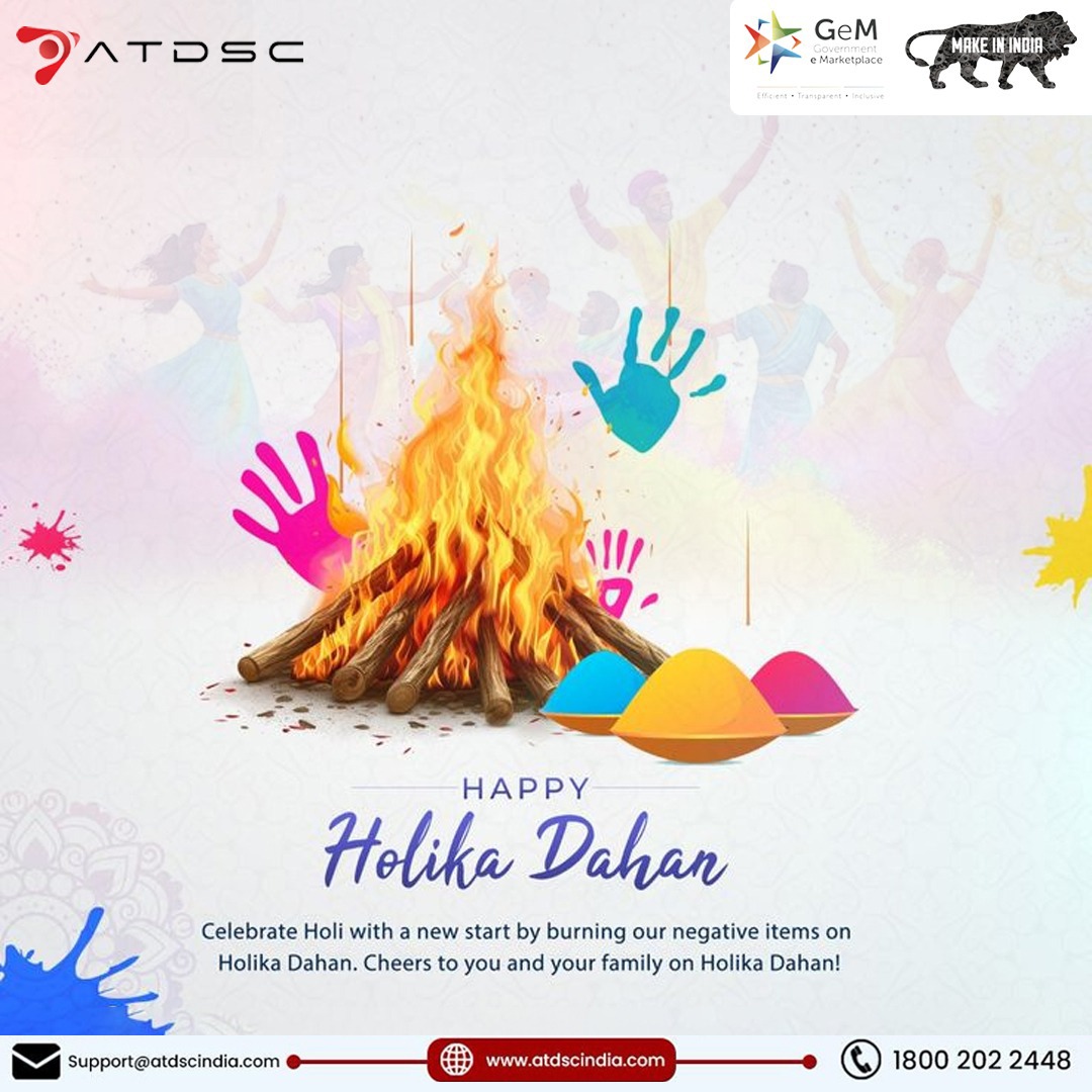 _atdsc's tweet photo. Happy Holika Dahan from ATDSC India!✨🔥
Wishing you and your family a joyful and blessed Holika Dahan!🌈🙏

🌐 https://t.co/VjskNbZ8Ov
📞 18002022448

#HappyHolikaDahan #HolikaDahan2026 #FestiveGreetings #ATDSCIndia #MakeInIndia #GeMRegistered #FestivalOfPositivity #Prosperity https://t.co/yAdHcyFv2G