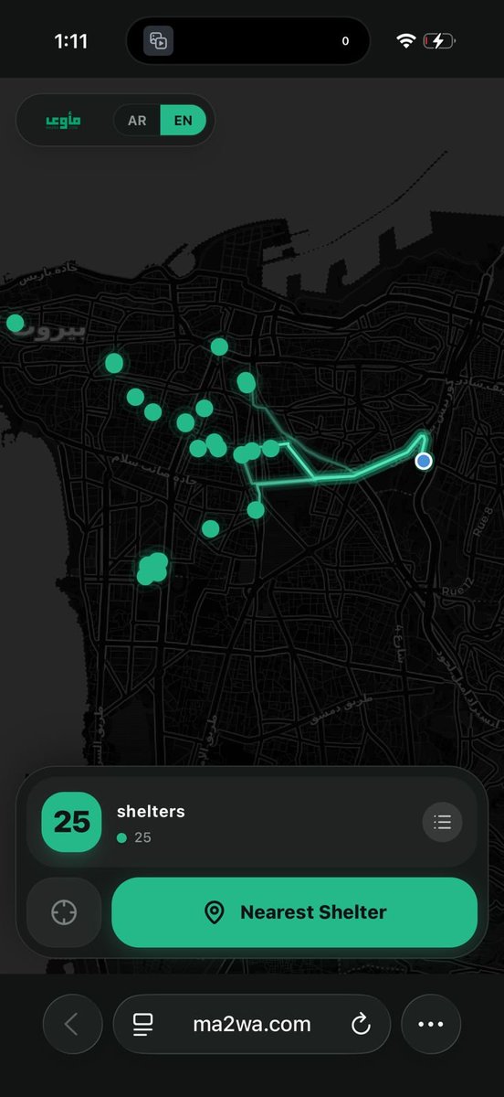 tarekmohamad68's tweet photo. We’ve built a crisis management dashboard to assist everyone in navigating the current situation.

We started with a small list of shelters people can visit.

We’ll gradually add more features throughout the day.

We need help with logistics. https://t.co/SzyLprbEAO https://t.co/1Wq9Q0GE14