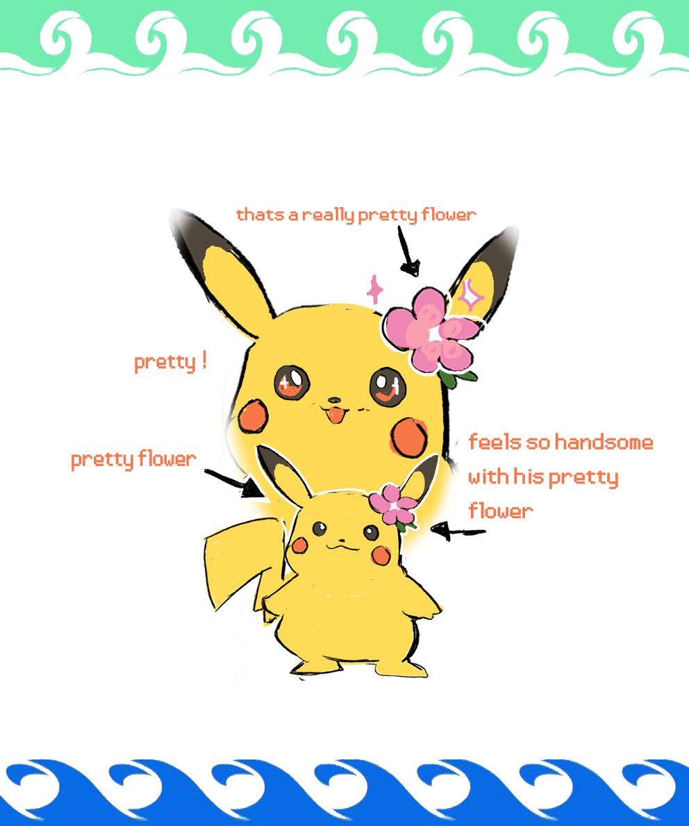 everyone tell Pikachu his flower is  pretty