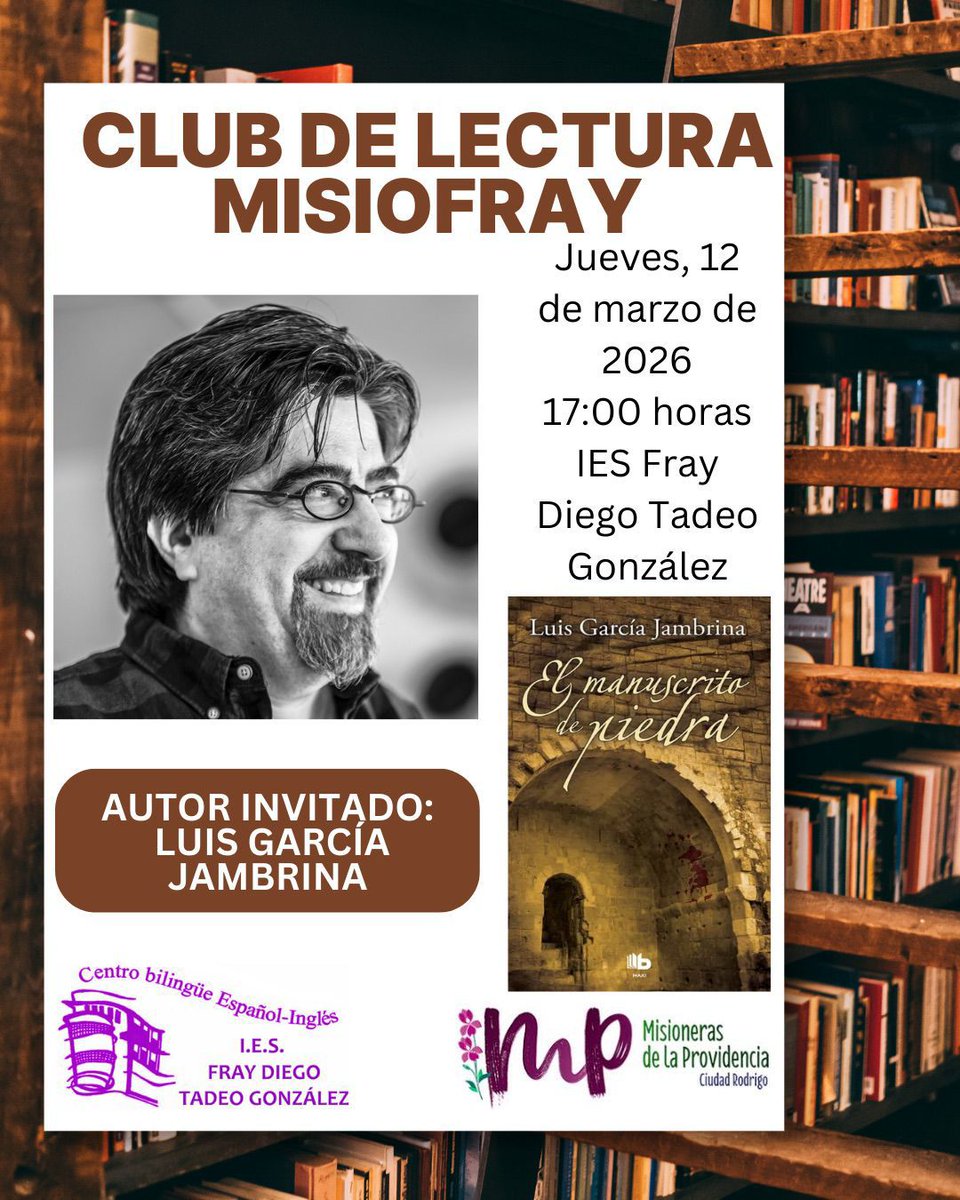 mirobrigaaldia's tweet photo. MisioFray' continúa este jueves con Luis García Jambrina en el Fray Diego Tadeo
👇
https://t.co/rnp0I9aeYT https://t.co/WgmL7JbiTB