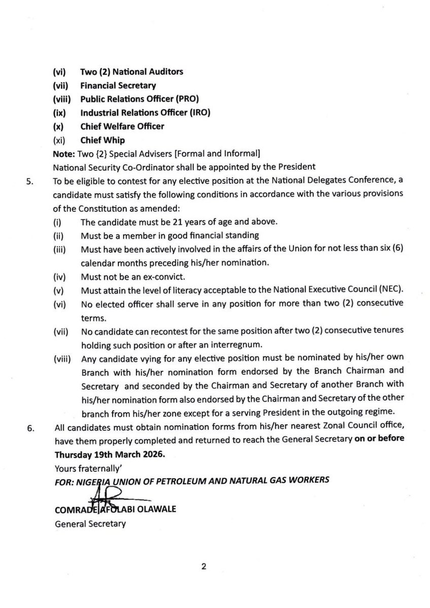NIGERIA UNION OF PETROLEUM AND NATURAL GAS WORKERS tweet media