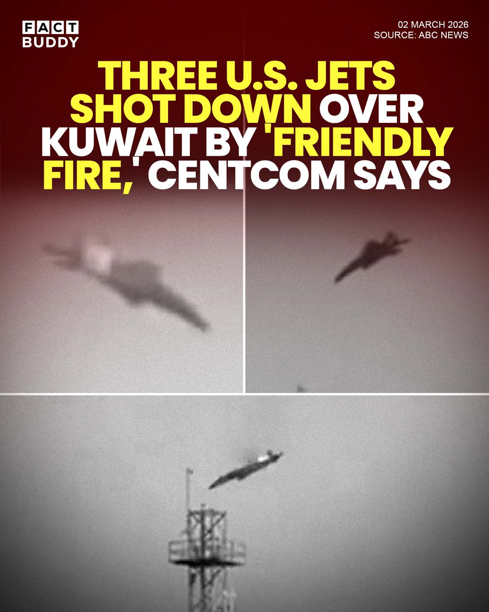 Three US fighter jets were accidentally shot down by Kuwaiti air defenses, US military says.