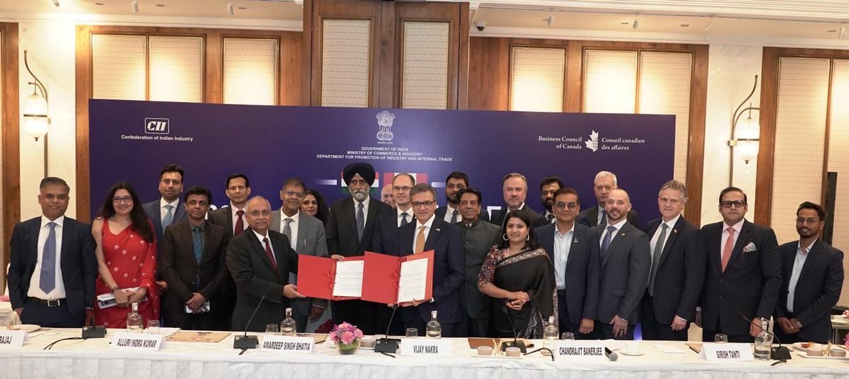 roboticssystemz's tweet photo. Our MD,CEO @anujkapuria participated in the India–Canada CEO Forum addressed by PM Narendra Modi &amp; PM Mark Carney.
Discussions focused on the trade agreement, clean energy, critical minerals, AI &amp; advanced manufacturing -strengthening bilateral economic ties. 🇮🇳🇨🇦

#IndiaCanada https://t.co/ngqstFGzGe