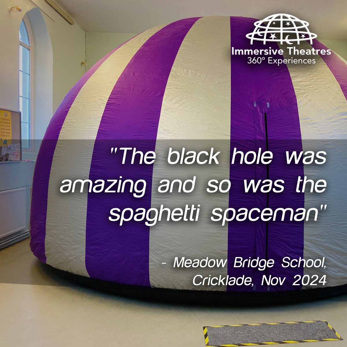 360Theatres's tweet photo. 👨🏻‍🚀 SPAGHETTI SPACEMAN 👨🏻‍🚀 - "The black hole was amazing and so was the spaghetti spaceman" - Meadow Bridge School, Cricklade, Nov 2024 #UKEdChat #Teaching #EdTech #EduTwitter #TeacherCommunity #TeacherGrowth #Education #TeacherLife #CPD https://t.co/zSBhXPfTgL