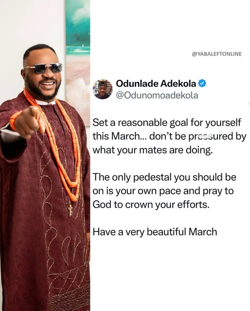 "Don't be pressur3d by what your mates are doing" – Actor, Odunlade Adekola shares advice for the new month