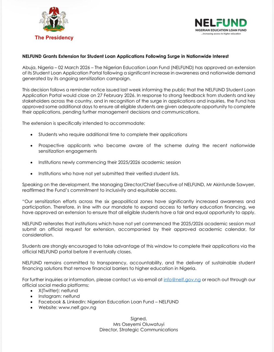 NELFUND tweet media