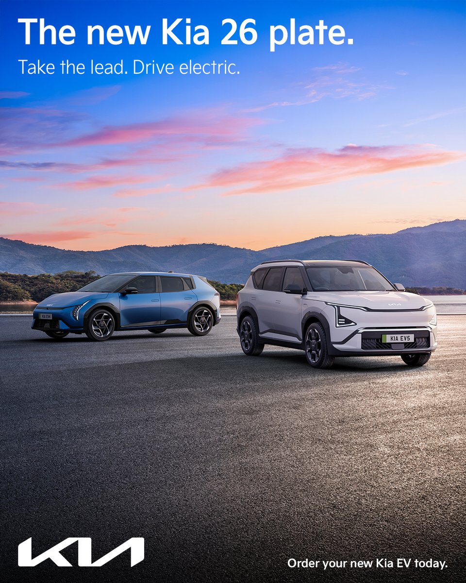 Go further with the Kia 26 plate. New year. New Drive. Lead the way in electrified performance.

#KiaUK #26Plate