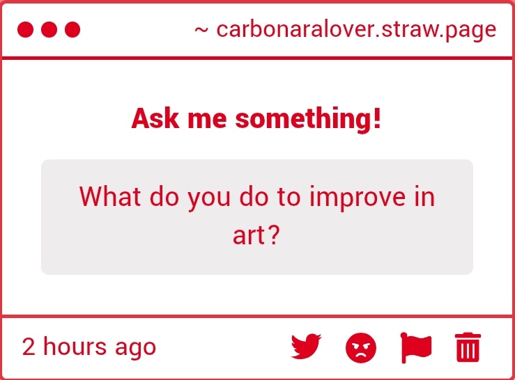 i draw a lot basically everyday if i have free time, go to art school and take inspiration from other artists i really like