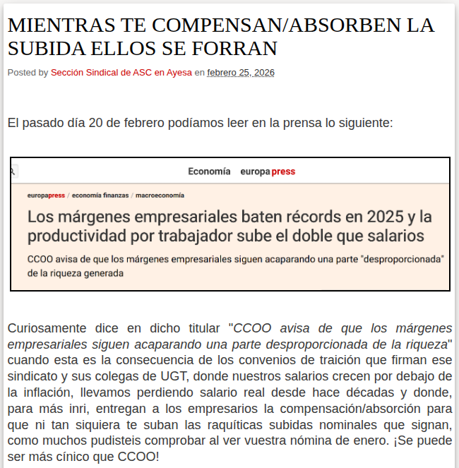 MIENTRAS TE COMPENSAN/ABSORBEN LA SUBIDA ELLOS SE FORRAN
asc-ayesaat.blogspot.com/2026/02/mientr…

<a href="/AyesaNews/">Ayesa</a> #Ayesa #TIC #Ingenieria #Consultoría 

<a href="/ASC_Sevilla/">ASC Sevilla</a>