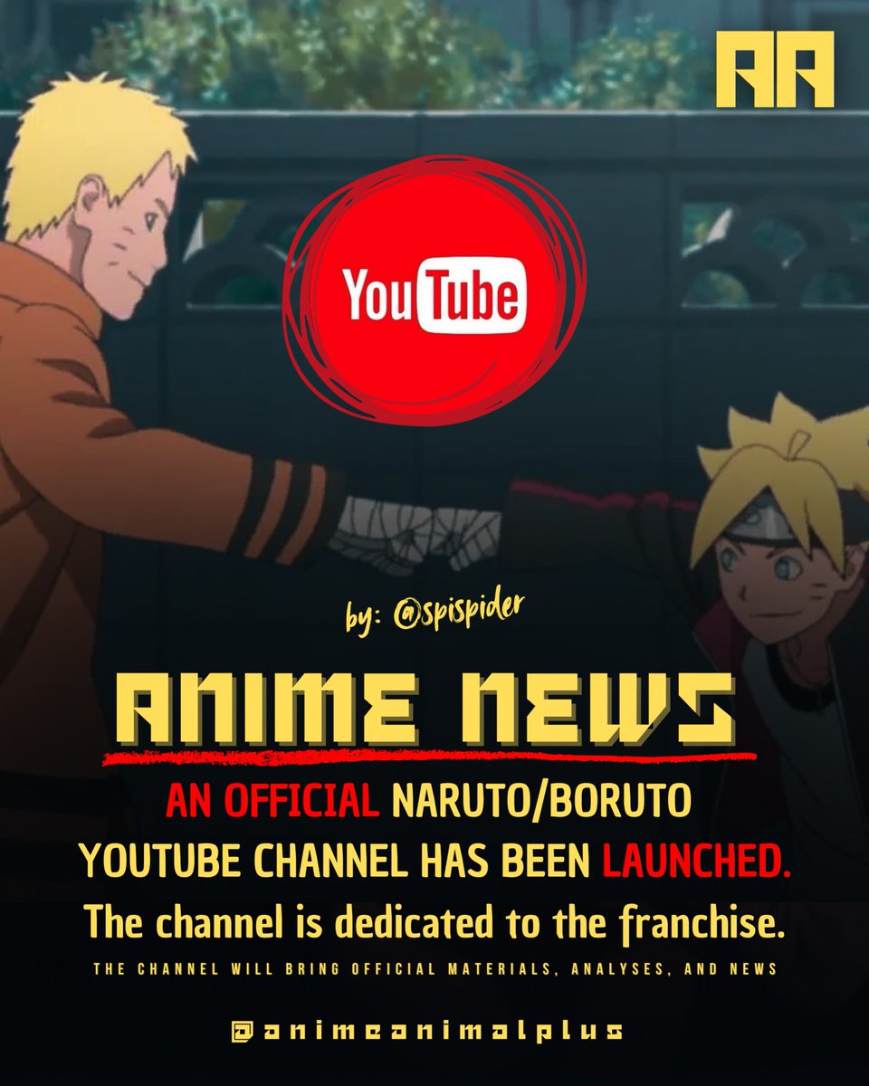 🚨🆕️ Um canal oficial no YouTube de NARUTO/BORUTO foi criado, lançado!
O CANAL tem como objetivo postar conteúdo centralizado da franquia além de materiais oficiais, analises e novidades. Link e video oficial do canal na descrição...