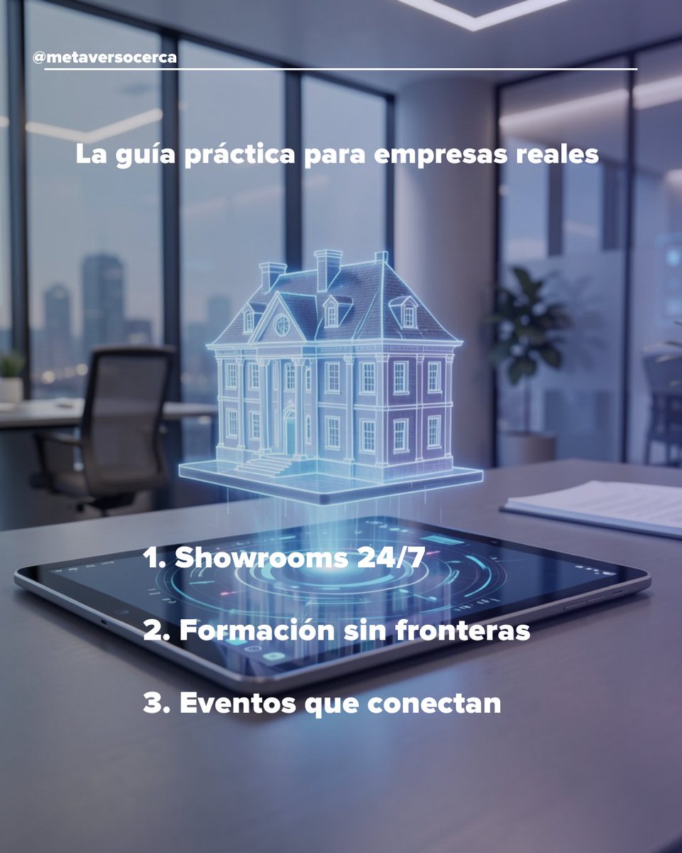 metaversocerca's tweet photo. ¿Crees que el Metaverso es solo para gigantes? Error. ❌

En 2026 las PYMES lideran con showrooms y eventos 3D. No cambies tu negocio, ¡amplifícalo! 🚀🌐

✅ ¿Showroom o eventos? ¿Por dónde empezarías? #MetaversoCerca #Web3 #Startup2026 #Innovación https://t.co/xT3fky439i
