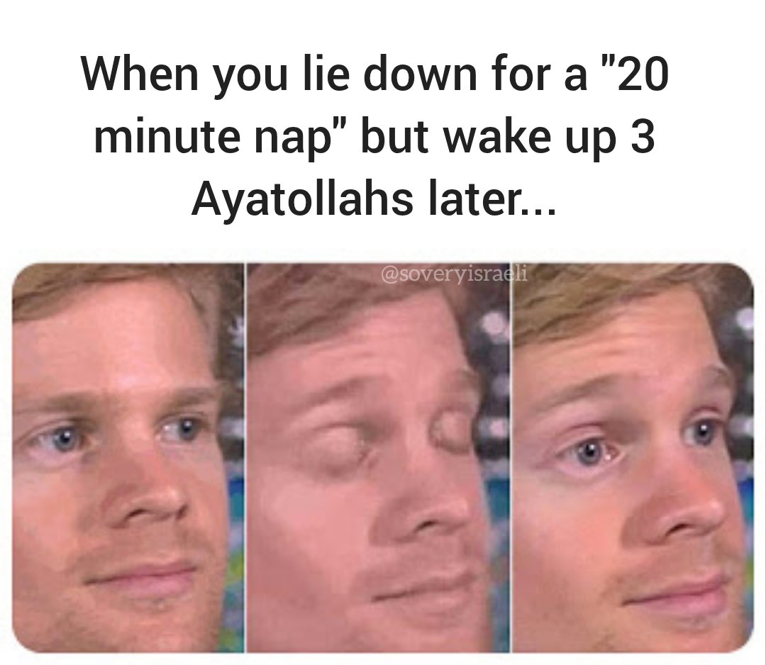 "Babe, wake me up in 1 and a half Ayatollahs time."