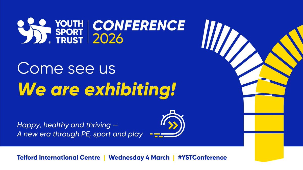 TeachActive's tweet image. We'll be at the Youth Sport Trust Conference this week! Happy, healthy and thriving - A new era through PE, sport and play 🙌 

We'll be on Stand 64, come and say hi 👋 

#YSTConference #ActiveLearning #Teachers #PhysicalEducation @YouthSportTrust