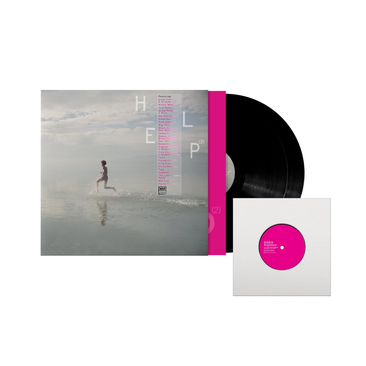hmvtweets's tweet photo. Oasis return to ‘Help(2)’—30 years on from the original album that united Britpop for War Child. This time, they’ve contributed an exclusive live ‘Acquiesce’ (recorded at Wembley, Sept ’25). Found as a 7” in the vinyl gatefold + a CD track.
👉 https://t.co/fgdKO3K2lI
#Help2 https://t.co/xEKidPNORi
