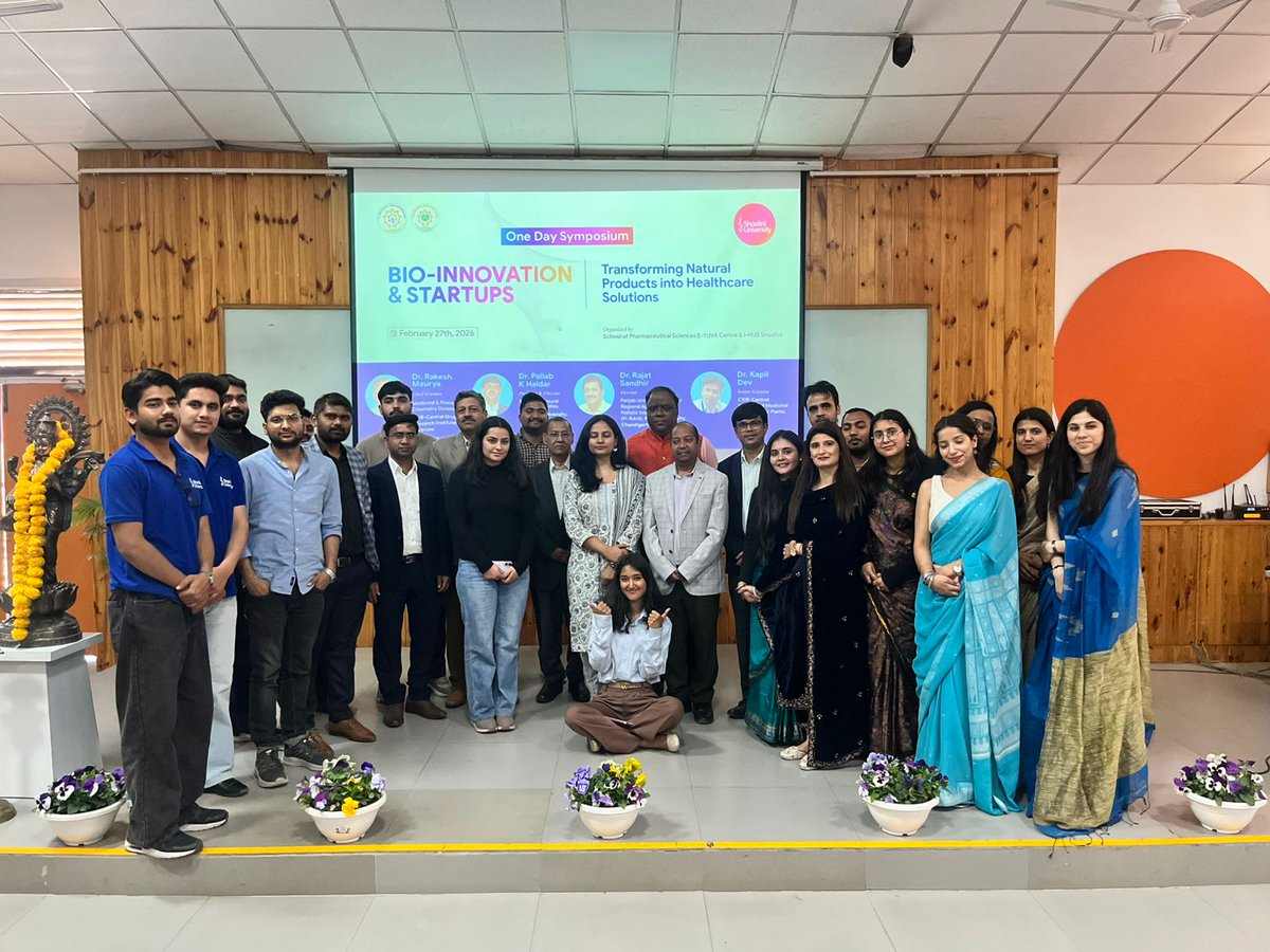 ihubshoolini's tweet photo. On the occasion of National Science Day, iHUB Shoolini, Shoolini University organized a One-Day Symposium on “Bio-Innovation &amp; Startups – Transforming Natural Products into Healthcare Solutions” at Shoolini University on February 27, 2026. https://t.co/ALvDjmb5HG