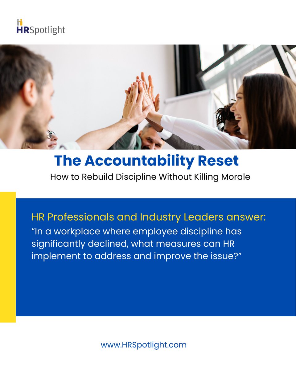 hr_spotlight's tweet photo. https://t.co/Ef3i1LpjS7 - The Accountability Reset: How to Rebuild Discipline Without Killing Morale

Visit https://t.co/glgGJc6Lg6 for comprehensive insights and resources in the HR space.

#HRSpotlight #HR #HRTips #WorkplaceCulture #EmployeeDiscipline #PeopleManagement https://t.co/KnLrcm3tVO