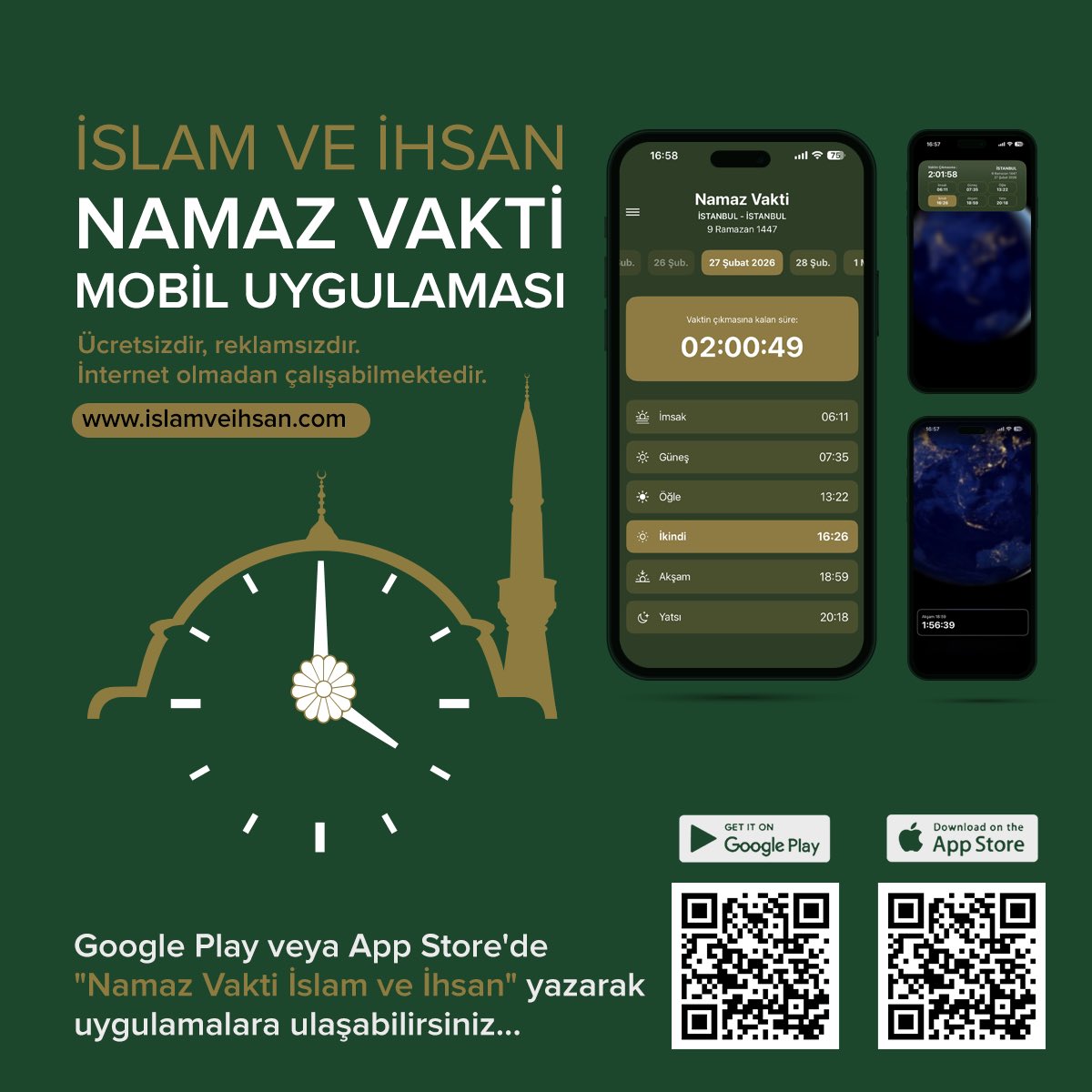 islamveihsan's tweet photo. İslam ve İhsan NAMAZ VAKTİ mobil uygulamasını aşağıdaki adreslerden indirebilirsiniz.

Android için:
https://t.co/5uvKscp0vt

IOS için:
https://t.co/R5ADgK5vE2 https://t.co/xZpMlcWCI4