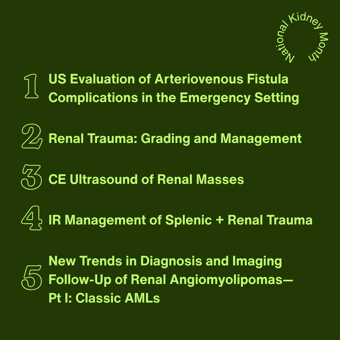 Applied_Rad's tweet image. We're kicking off National Kidney Month with a list of some top articles

1️⃣  bit.ly/4cQtbBG
2️⃣  bit.ly/4u4VW3F 
3️⃣  bit.ly/4aIAE4p 
4️⃣  bit.ly/4r5ixdQ
5️⃣  bit.ly/3PbtWva

#NationalKidneyMonth #Radiology #MedicalImaging #KidneyMonth