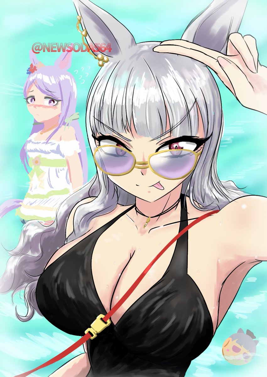 #これを見た人は背景が海の画像を貼れ 
 早めですが水着ゴルシちゃん、いかがですか？