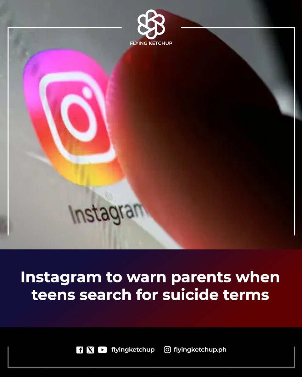 FlyingKetchup's tweet image. Instagram to Alert Parents on Teen Suicide Searches 👀

As a parent or tita/tito, would this make you feel more secure or worried about privacy? Drop your honest take! ❤️

FULL STORY: bitl.to/5ifb

#FlyingKetchup #ParentingPH #InstagramSafety #MentalHealthMatters