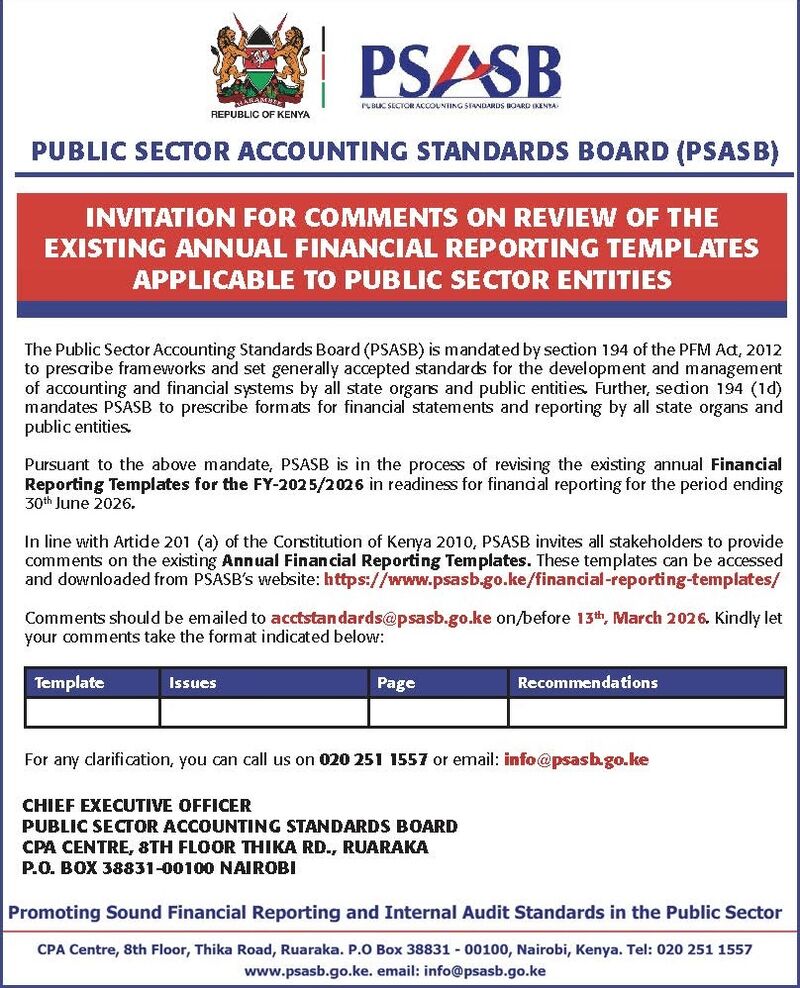 Public Sector Accounting Standards Board (Kenya) tweet media