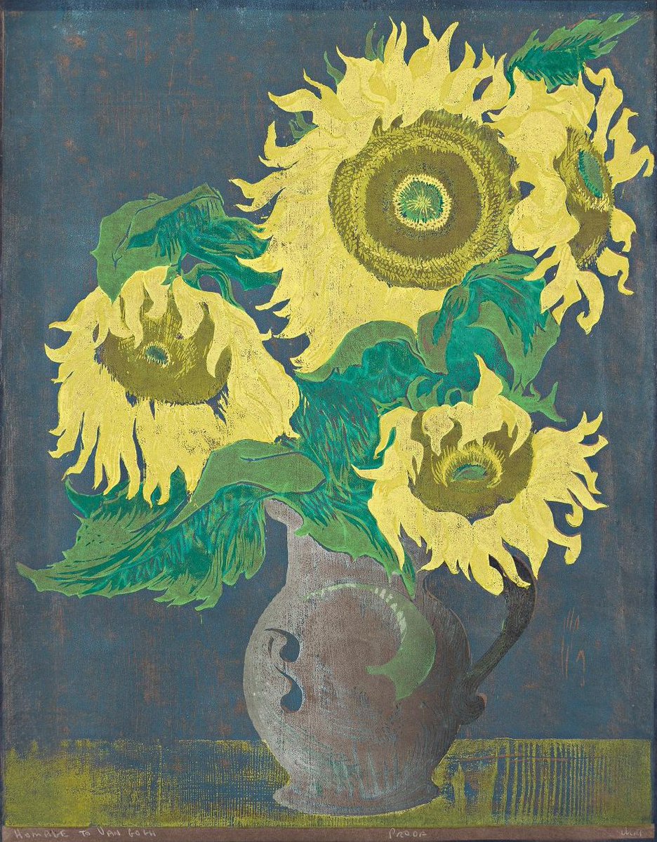 Mervin Jules (1912-1994), Homage to Van Gogh
woodcut