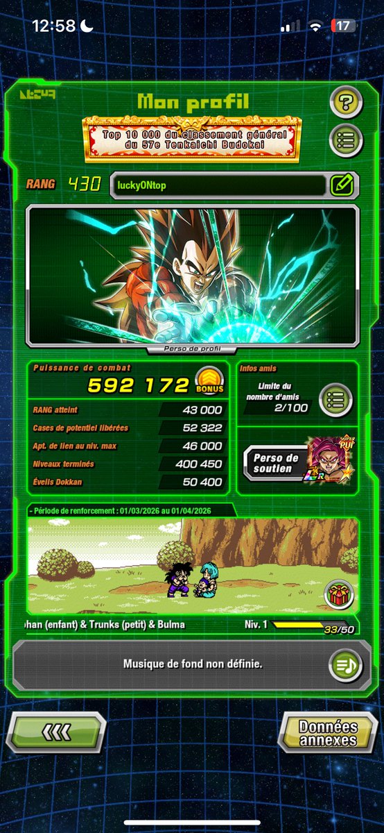 ADkhey135's tweet photo. Je vends mon compte, pas mal de DS à farm, double pity prête et la plus parts des unité sont à 70%. Pas de scam. Venez DM #dokkanbattleglobal #dokkanbattle https://t.co/WpRBBAuKV4