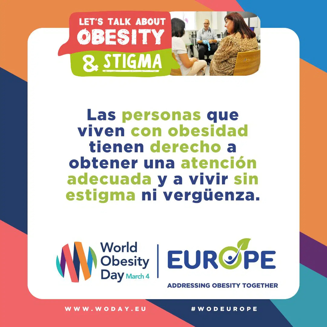 sociedadSEEN's tweet photo. #DíaMundialdelaObesidad 👉 Las personas que viven con obesidad tienen derecho a
obtener una atención adecuada y a vivir sin estigma ni vergüenza.

La #SEEN con World Obesity Day Europe 👉 Enfrentemos juntos la #obesidad @ObesitySeen 

#WODEurope, #WorldObesityDay #AddressingObesityTogether #DíaMundialdelaLuchacontralaObesidad