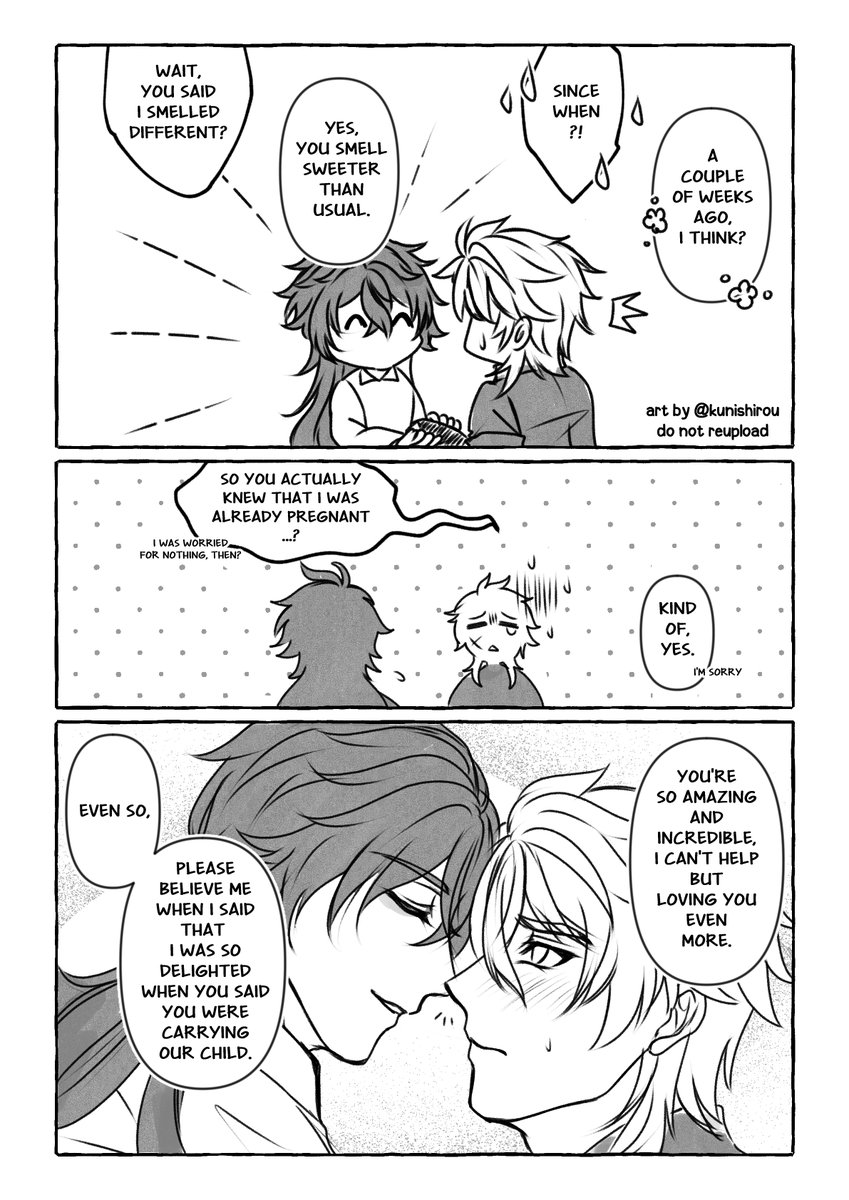 kunishirou's tweet photo. #flinsvar #lightknight
Omegaverse AU 
Excerpt part 8: Delivering the (big) news. https://t.co/B6bXZHZZhd