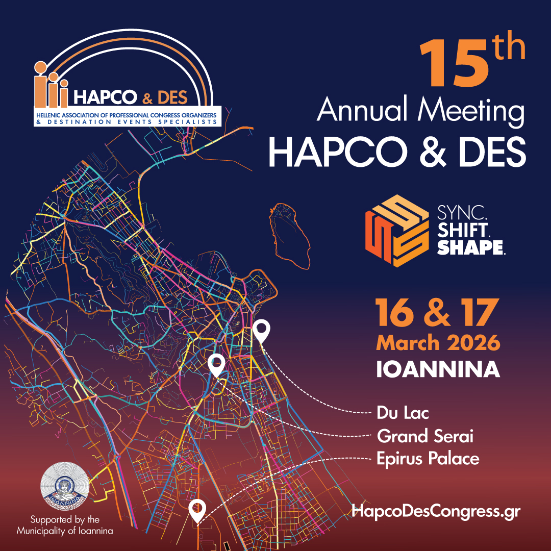 optimumgreece's tweet photo. Optimum Greece proudly supports the 15th Annual HAPCO &amp; DES Meeting!
📍 Ioannina
📅 16 &amp; 17 March 2026
🔗 https://t.co/0yGbNSfewH

Sync it. Shift it. Shape it. 

#HAPCO #DES #OptimumGreece #MeetingsIndustry #CongressOrganizers #DestinationEvents #Ioannina #SyncShiftShape https://t.co/rQVC4doQR0
