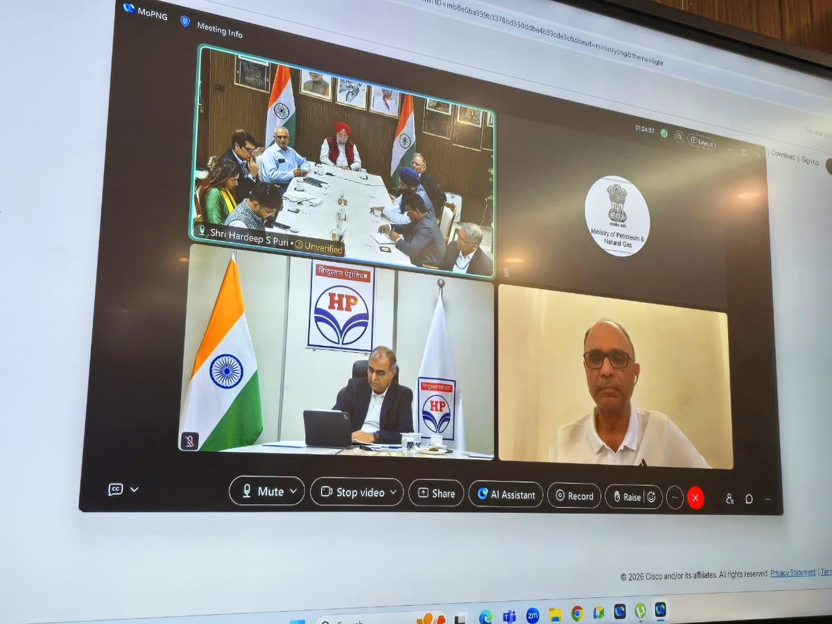 In view of ongoing geopolitical developments in the Middle East, the Minister of Petroleum &amp; Natural Gas reviewed the supply situation for crude oil, LPG, and other petroleum products with senior officials from the Ministry and PSUs.

We are continuously monitoring the evolving