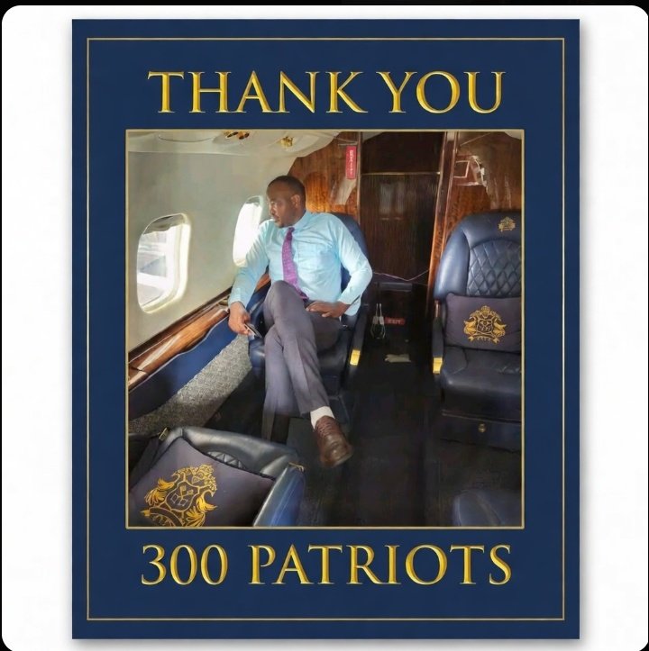 Thank you 300 patriots for following me.