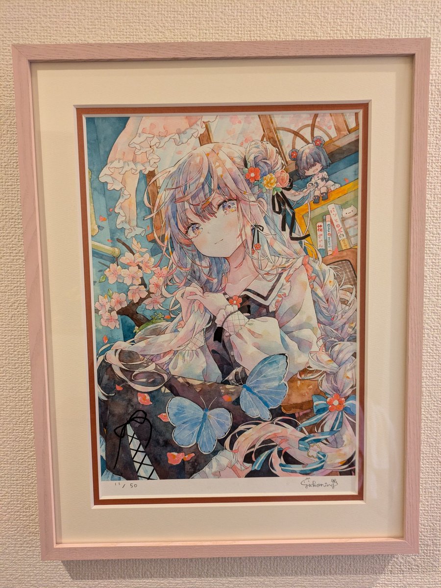 優子鈴先生(@_yukoring )の複製原画「明るい夜の街」が届きました