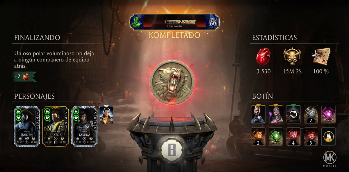 HellSpawnMK's tweet photo. ¡Acabo de completar un recorrido de la Kripta en Mortal Kombat Móvil! Mira mis estadísticas. https://t.co/lB8wPRJvnd