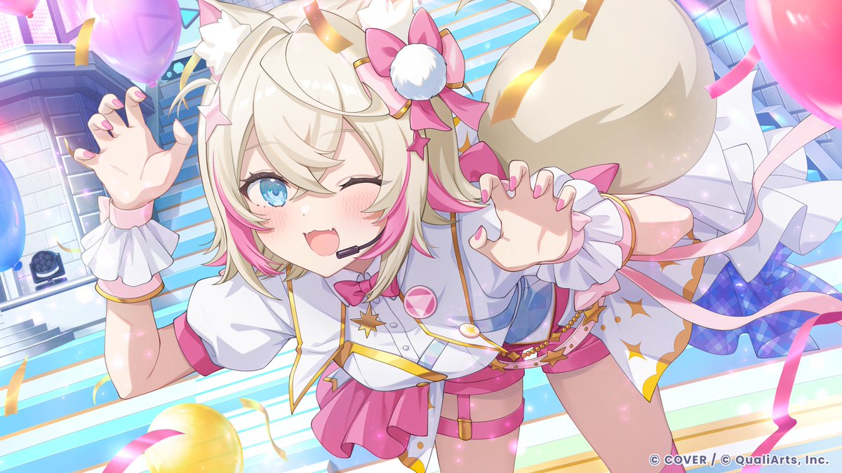 ◥◣ カードイラスト初公開② 🎉◢◤

Adventの #モココ・アビスガード (<a href="/fuwamoco_en/">FUWAMOCO🐾holoEN</a>)さんのカードイラストをご紹介🐾
ライブ衣装を着てステージで輝く姿を表現✨

#ホロドリ