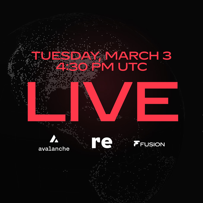 AvaxFusion's tweet photo. Are RWAs the DeFi revolution or just TradFi repackaged?

Join our discussion with @re CEO @karnsaroya and one of our @avax favorites, @GiancarloTRoma.

Tomorrow, Tue 03 | 4:30 pm UTC | On X.

Save the date.