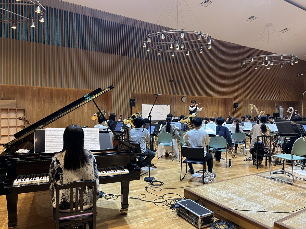 nuawindacademy's tweet photo. 本日は、3月4日に開催される定期演奏会に向けて集中練習を行いました！

各楽曲とも最終確認の段階に入り、音量バランスや音楽の流れを細かく調整しながら、明日のホール練習を見据えた充実した練習となりました✨ https://t.co/3phMUvGphQ