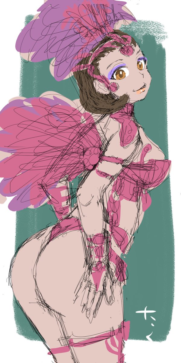 サンバガール86💃🏻途中経過    
#イラスト #illustration 