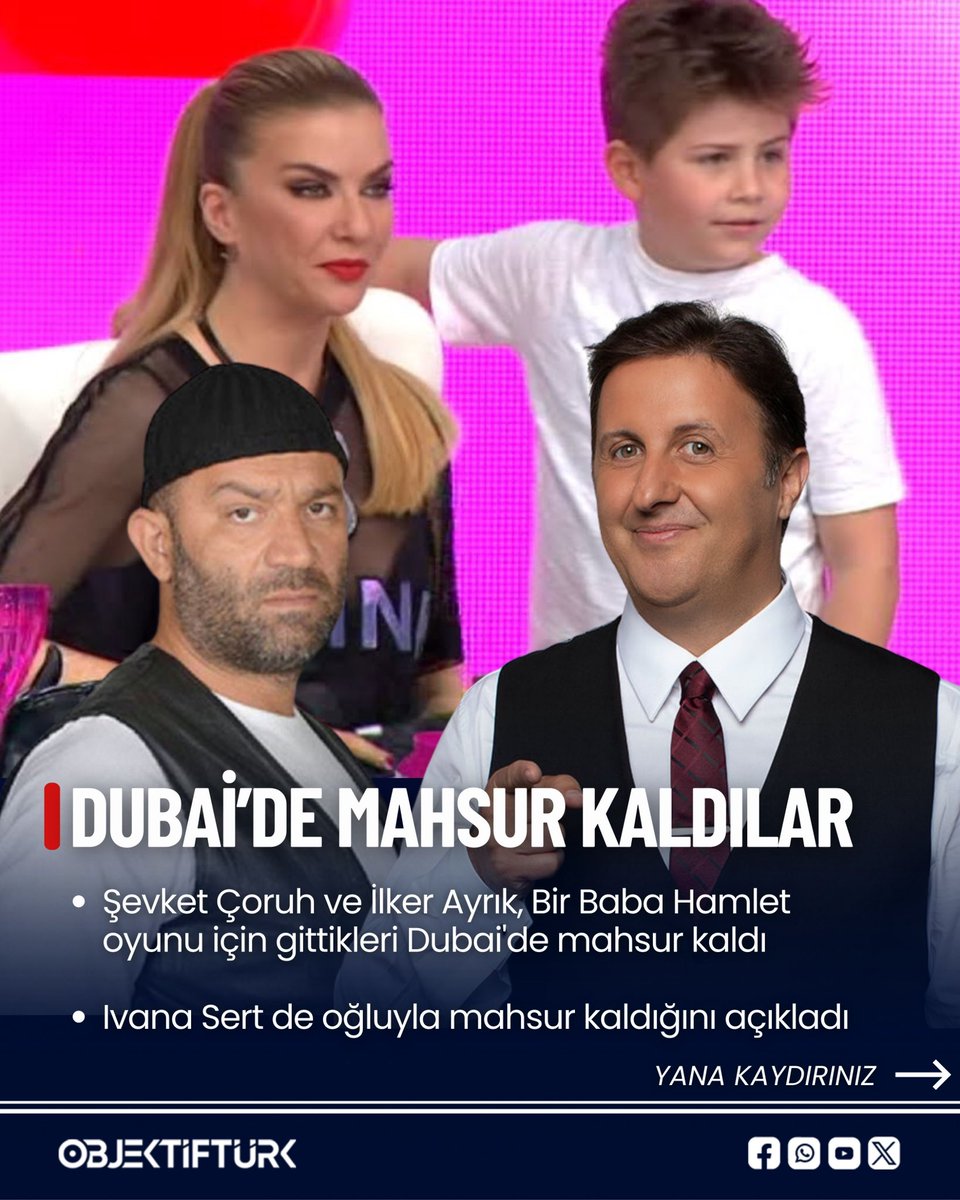 objektifturkcom's tweet photo. Dubai’de kriz! Ünlü isimler dönemedi

İran’ın misillemesi sonrası Dubai’de uçuşlar iptal edildi.

• Şevket Çoruh, İlker Ayrık ve Ivana Sert kentte mahsur kaldı. https://t.co/iZNJ4eqVW3