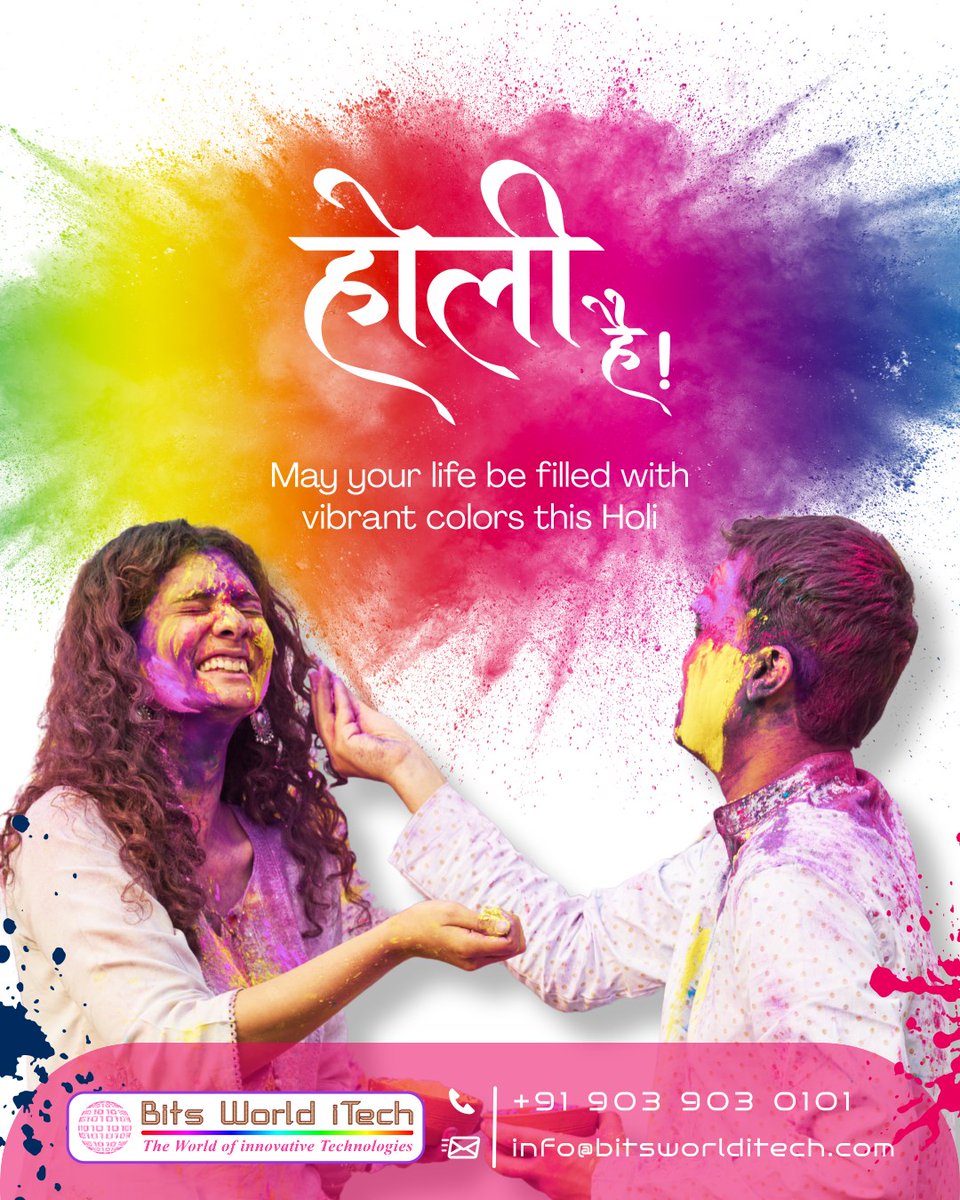 BitsWorldiTech's tweet photo. This Holi, let’s Debug the stress, Update our spirits, and Code a year full of vibrant success. May your life be as colorful as a high-resolution display and as smooth as a bug-free deployment!
 🎨🤗

#HappyHoli

#Technology #WebsiteDesign #SEO #DigitalMarketing https://t.co/BPM5fd78ux