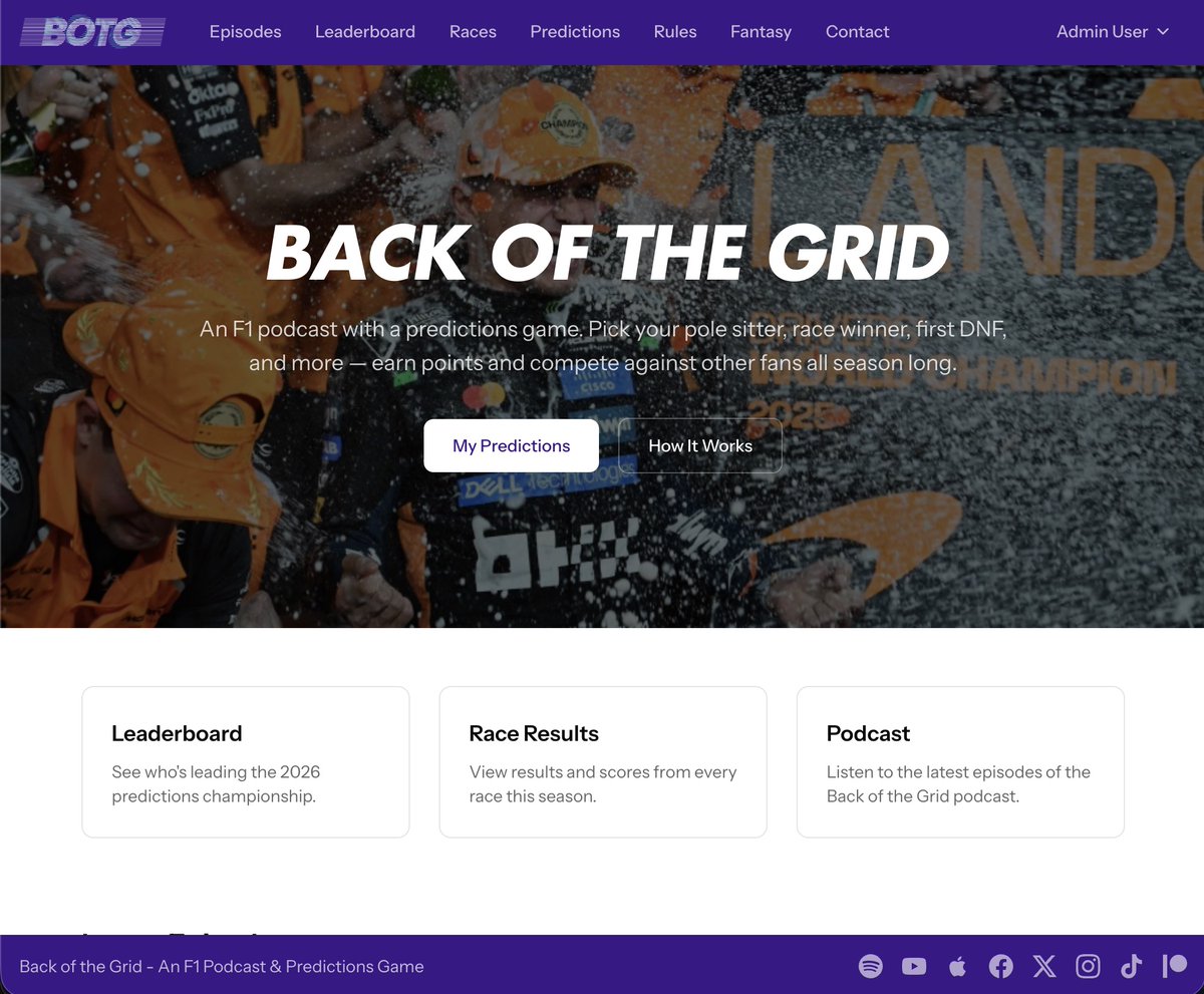 Back of the Grid | F1 Podcast tweet media